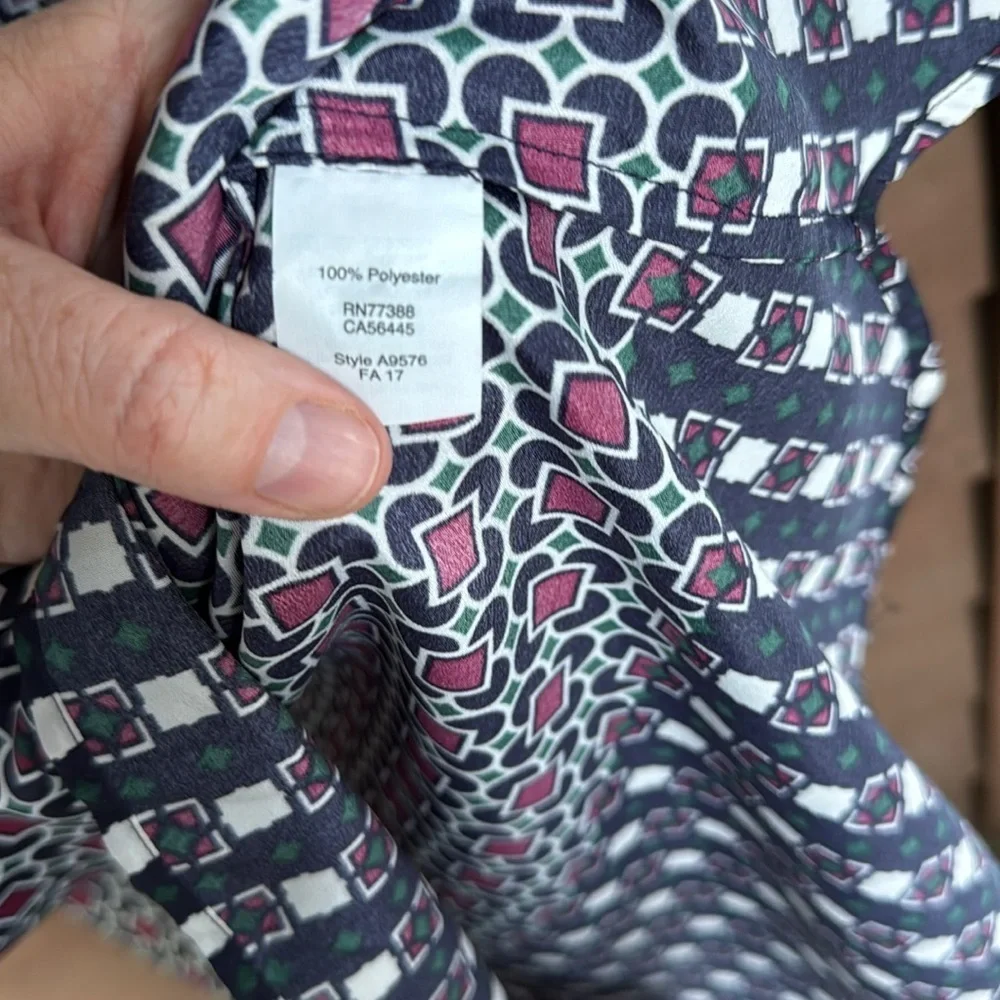 J. Crew Geometric Print Shirtdress size 8